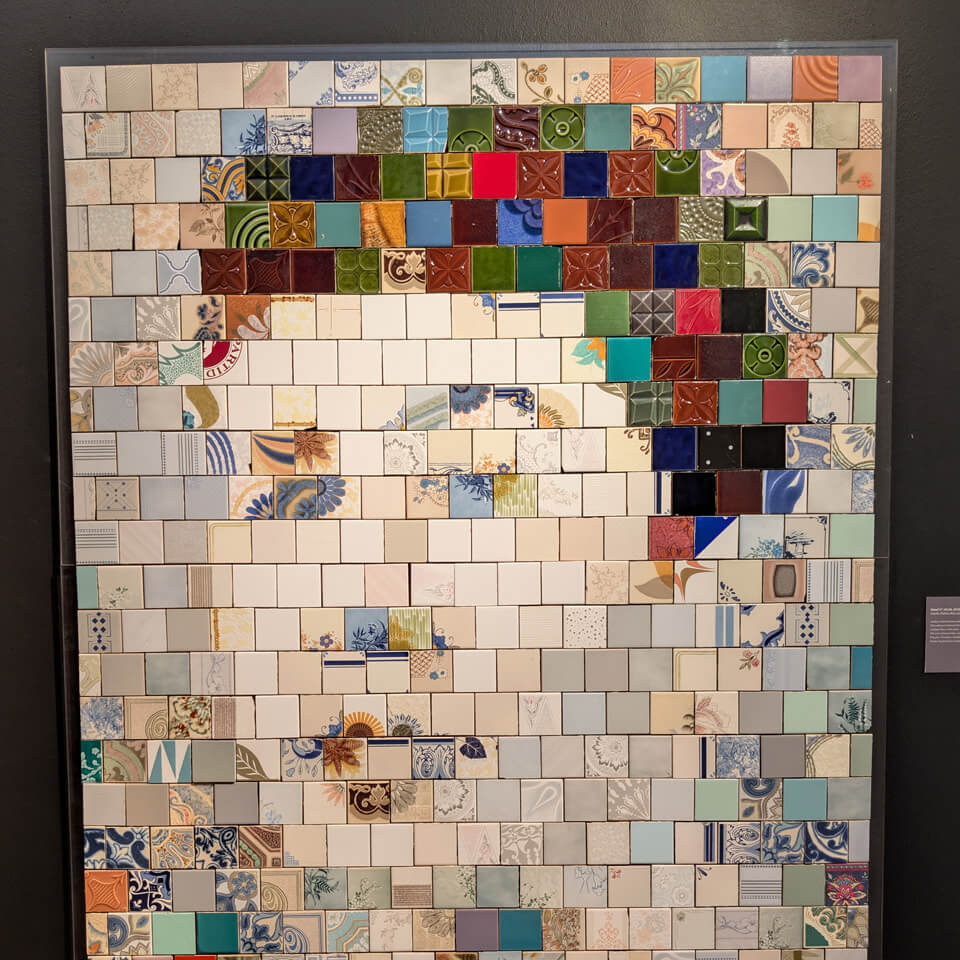 A colourful azulejo tile panel inside the Museum of Tavira